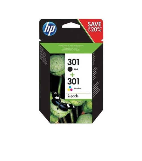 HP 301 Black and Tri-Colour Ink Cartridges Multipack Original Combo Pack New