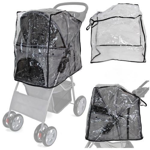 Waterproof Rain Cover for Pet Stroller Dog Cat Puppy Pram Pushchair Travel Cart — image 2