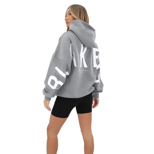 Letter Oversized Hoodies Womens Long Sleeve Sweatshirt Hooded Jumper BaggyTops!! — image 3