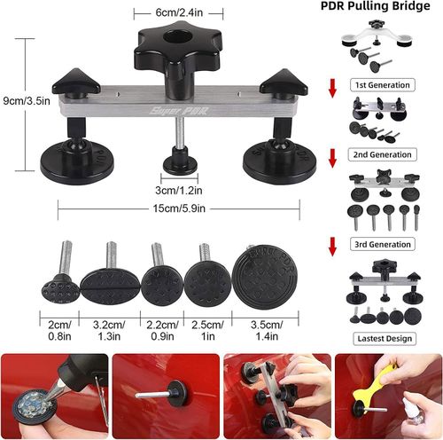 PDR Tool Car Paintless Kit Dent Puller Lifter Repair Removal Hail Tabs Glue Gun — image 5