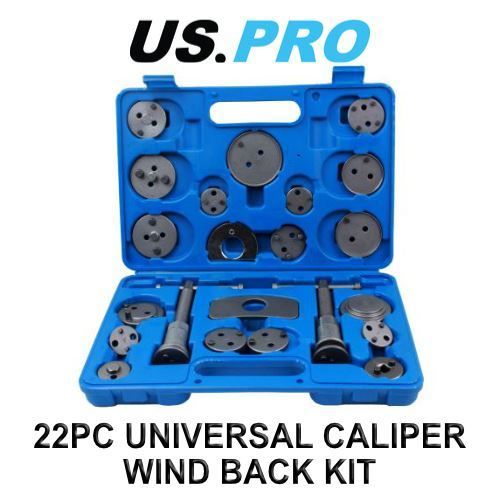 US PRO  22pc Universal Brake Piston Caliper Wind Back Tool Kit 6216