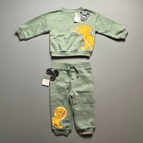 Disney By Primark Tracksuit Set Baby 9–12 Months Green Simba Roar Ready To Rule