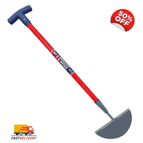 Heavy Duty Edging Tool Half Moon Lawn Long Handle Spear & Jackson Carbon Steel