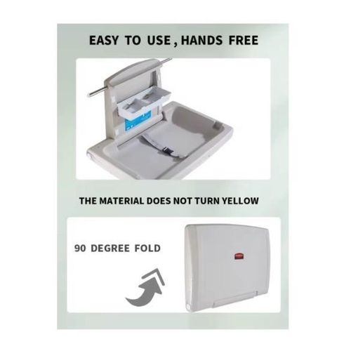 Baby Changing Station Wall Mounted Foldable Diaper Changer Table — image 4