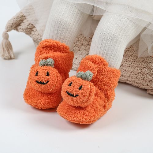Newborn Baby Boy Girl Pram Shoes Infant Pumpkin Halloween Booties 0-18 Months — image 1