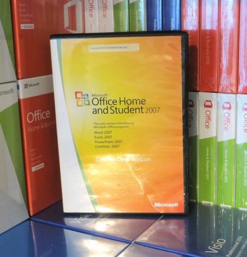 Microsoft Office 2007 Home Student 3 User DVD Word Excel Windows 11 10
