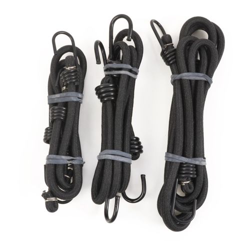 6 Pack - Assorted 10mm Luggage Elastics Bungee Straps With Hooks EVERLASTO — image 2