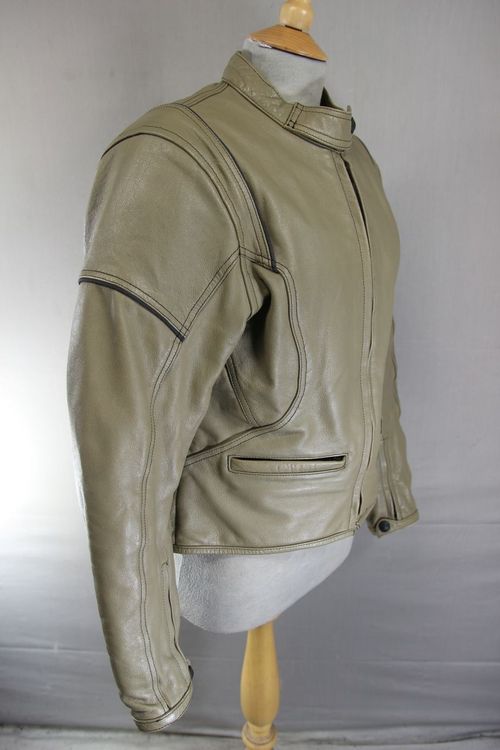 FRANK THOMAS FTL 222 LADY RIDER KHAKI LEATHER BIKER JACKET WITH CE ARMOUR SIZE14 — image 2