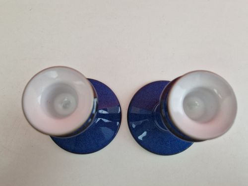 DENBY IMPERIAL BLUE 5" candlesticks x 2 — image 6
