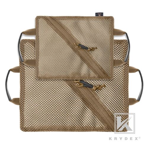 KRYDEX Tactical Mesh Pouch Set Modular Storage Organizer Pockets Coyote Brown — image 18