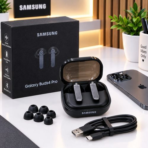 Samsung Galaxy Buds4 Pro Wireless Earbuds Noise Cancelling Bluetooth Black — image 4