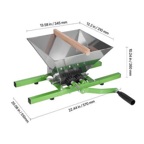 Fruit and Apple Crusher for Wine Cider Making 1.8 Gal/7L Stainless Steel — image 8
