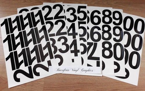 1", 2", 3", 4", 5", 6" STICKY SELF ADHESIVE VINYL NUMBERS 0-9 DECALS STICKERS