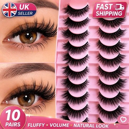 10 Pairs Volume Lashes Natural Look Thickened False Eyelashes