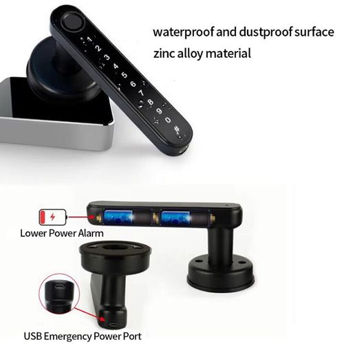 Smart Fingerprint Door Lock Security Electronic Door Lock Biometric Door Handle — image 11