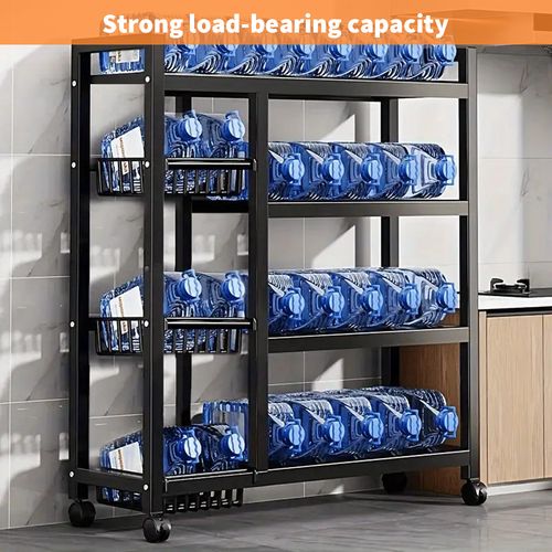 4 Tier Kitchen Basket Storage Trolley Rack Fruit Vegetable Organiser Shelf Cart — image 15