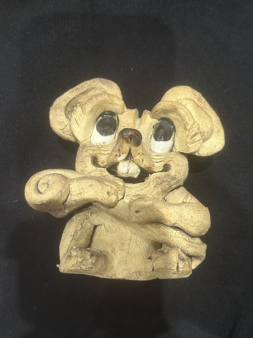Hindt Art Pottery Mouse Figurine Vintage Signed — image 1