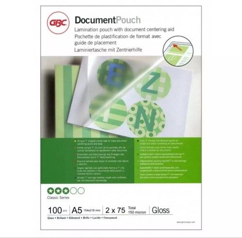 A5 Laminating Pouches Gloss 150 Micron  Pack of 100