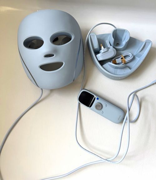 Shark LED Light Therapy Face Mask with Controller, Grey, USB Powered