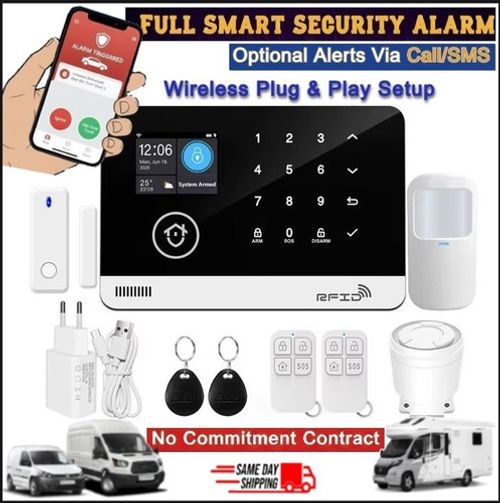 CAR-Camper-VAN Alarm Security System Wireless entry Sensor Live SMS Mobile Alert