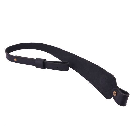 2 Points Leather Gun Rifle Sling Shoulder Strap in Vintage Brown Black Shooting — image 5