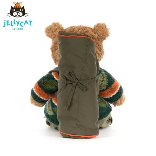 Jellycat Bartholomew Bear Hiking Outfit Plush Removable Sleeping Bag Tags + Bag — image 4