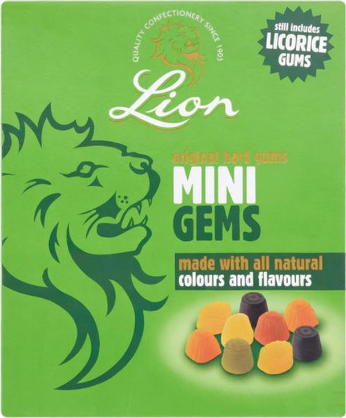 Lion Gums 2kg Box | Mini Gems (Midget) | Fruit Salad | Liquorice | Wine Gums +