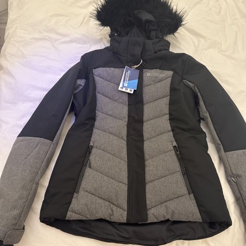 Mountain Warehouse Pyrenees Women's Padded Ski Jacket Size UK 10 Black/Grey NEW — image 1