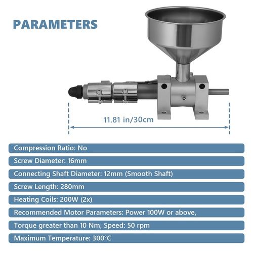 3D Filament Single Screw Extruder 110V/220V Plastic Extrusion Processing Machine — image 4
