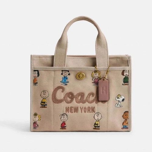 New Coach CBH43 Peanuts Tote 26 Canvas & orange strap Outlet Japan