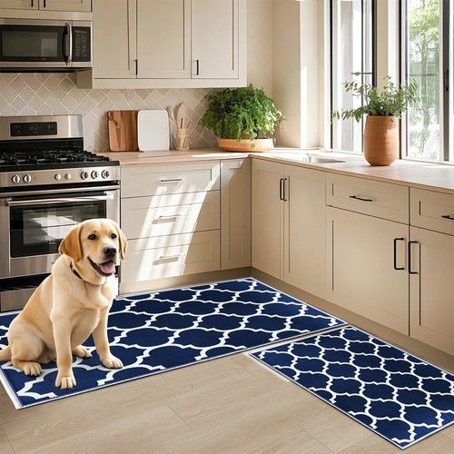 Washable Non-Slip Kitchen Mats SET Absorbent Floor Rug Long Hallway Runner Rugs