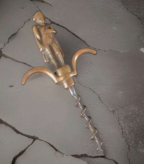 Antique Brass Corkscrew - Napoleon Bonaparte Fr