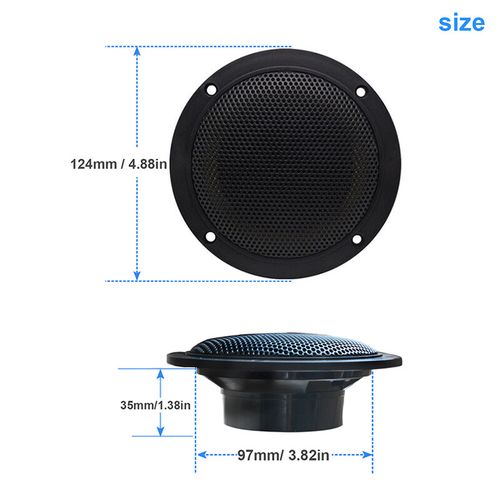 Marine Audio System kit Bluetooth Stereo Receiver with Boat Speakers 120W Pair — image 10