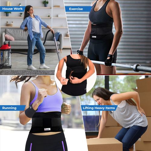 Adjustable Neoprene Double Pull Lumbar Support Lower Back Belt Brace Pain Relief — image 8