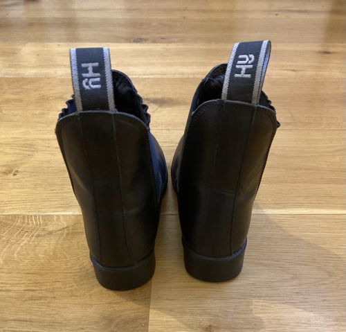 Hy Equestrian Black leather Jodhpur Boots, Size 1 — image 3