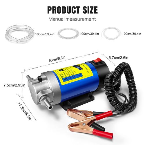 12V Electric Car Diesel Engine Oil Change Transfer Extractor Suction Syphon Pump — image 2