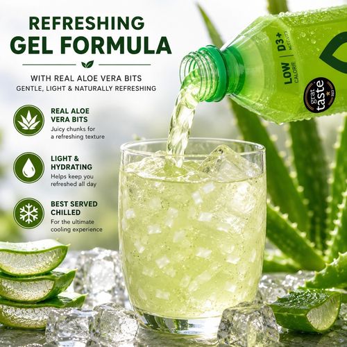 SIMPLEE Aloe Vera Drink Juice With Bits Immunity Drinks 500ml (Pack of 12) — image 8