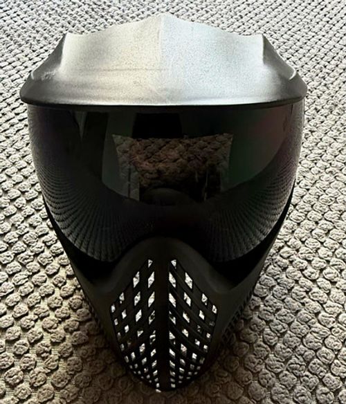 Paintball Full Face Mask Goggles Tinted Lens Adjustable Strap Black Adult