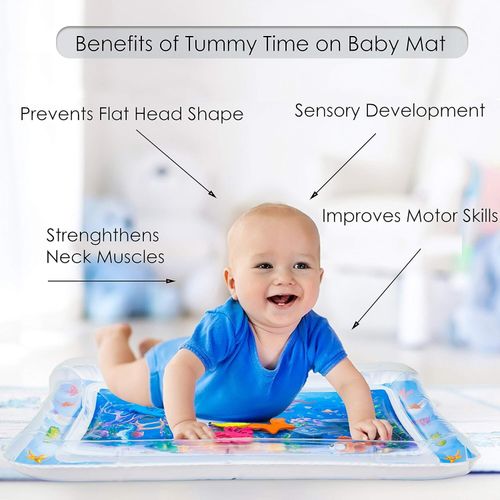 Inflatable Baby Water Play Mat Infants Toddlers Kid Perfect Fun Tummy Time Large — image 4