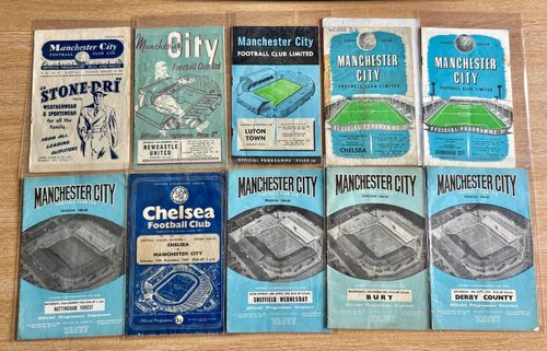 10 Vintage Manchester City Programmes 1952–1964 Maine Road Football Bundle — image 1