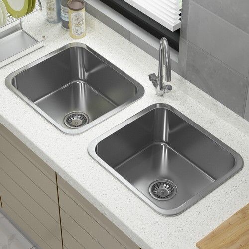 Stainless Steel Kitchen Sink Includes Complete Plumbing Kit Single Bowl Sink