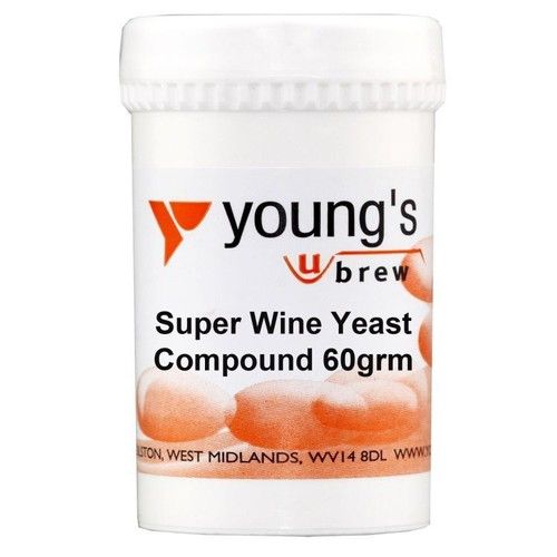 YOUNG'S Super Wine Yeast Compound - 60g Resealable Tub - Wine High Alcohol