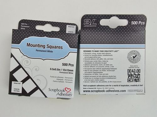 1000 DOUBLE SIDED STICKY TABS MOUNTING SQUARES PHOTO MOUNTS SELF ADHESIVE — image 2