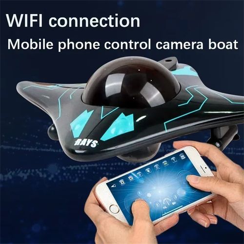 RC Boat Submarine with Camera, Underwater WiFi FPV Remote Control Toy Drone Ship — image 3