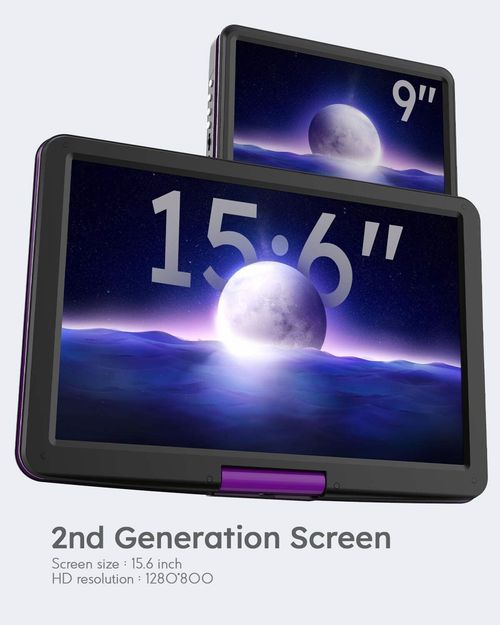 17.5" Portable DVD Player with Large Screen Rechargeable Multiple Disc Formats — image 2