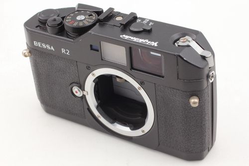 🎦【 Near MINT 】Voigtlander BESSA R2 Black Rangefinder 35mm Film Camera Cap... — image 4
