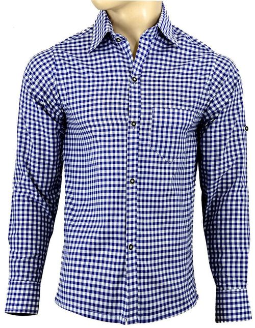 Men's Traditional German Bavarian Oktoberfest Lederhosen Trachten Check Shirt — image 1