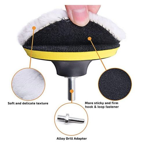 5pcs Wool Buffing Pads 6 inch Polishing Pad Polishing Buffing Pad Hook and Loop — image 7