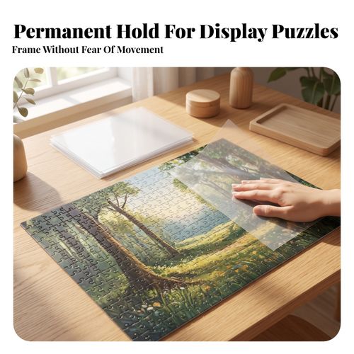 Peel-and-stick Puzzle Glue Sheets Clear Backing for Easy Handling — image 2