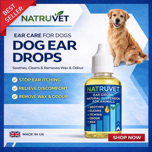 *MAX STRENGTH* Dog Ear Drops STOP Shaking Ears Itching Mites Odour Wax 30ml — image 5
